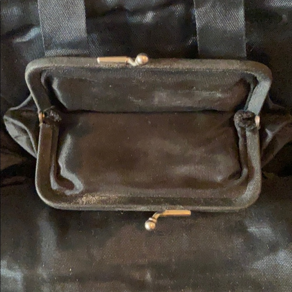 Vintage 1950s Black Velvet Hobo with Coin Purse - Picture 6 of 7